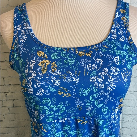 Columbia PFG Womens Freezer II Dress VIVID BLUE DEEP SEA DASH Sz M Granola Girl - Picture 7 of 16